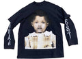 Kanye West Donda Chicago Listening Event House Layered Longsleeve Black