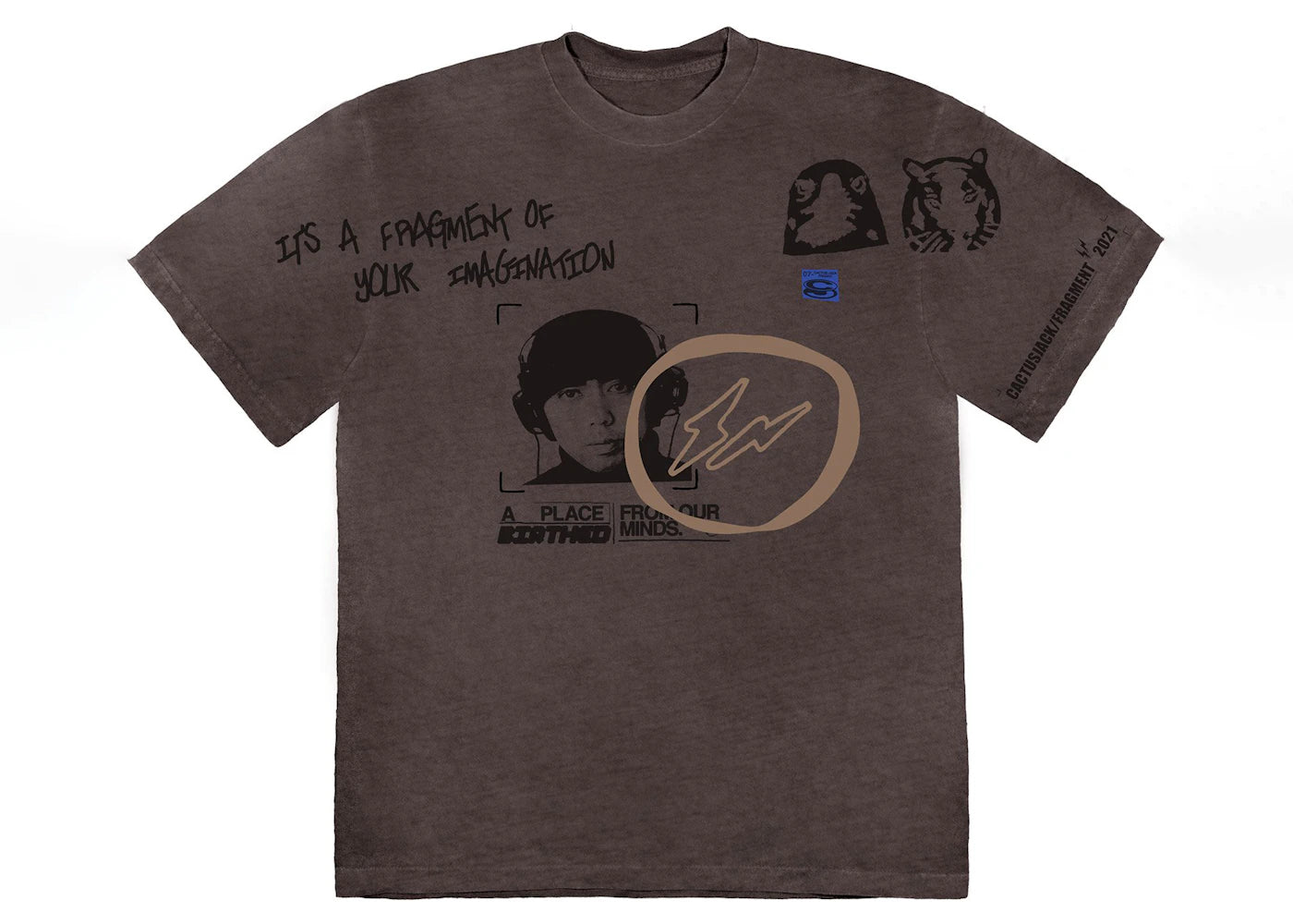 Travis Scott Cactus Jack For Fragment Hiroshi Tee Brown Pepper