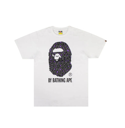 BAPE Leopard Big Ape Head Tee 'White/Black'